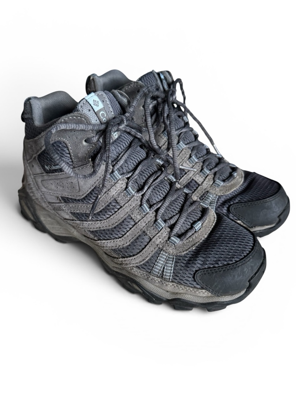 Columbia Waterproof Omni-Grip Hiking Boots Trail Outdoor Shoes Gray Size 8.5